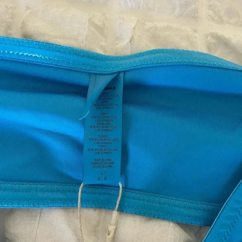 Skims blue swim sport bikini top